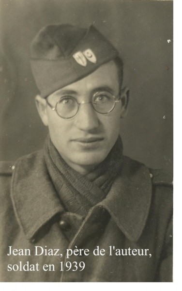 Jean Diaz soldat 1939 - père de l'auteur
